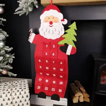 santa fabric calendar