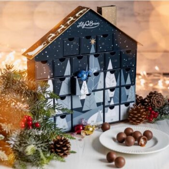 Lily O Briens Chocolate Truffle Advent House Navy