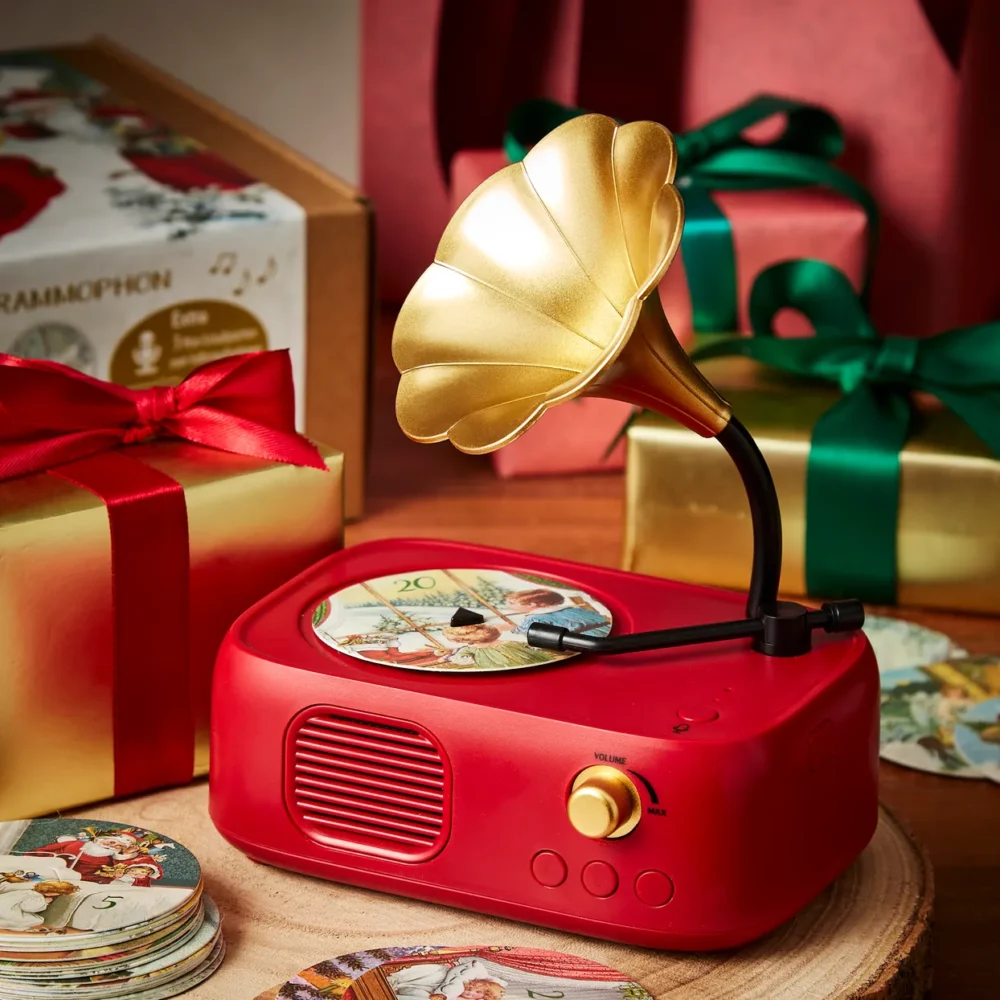 FORTNUM & MASON Retro Recordable Musical Advent Gramophone - Image 2