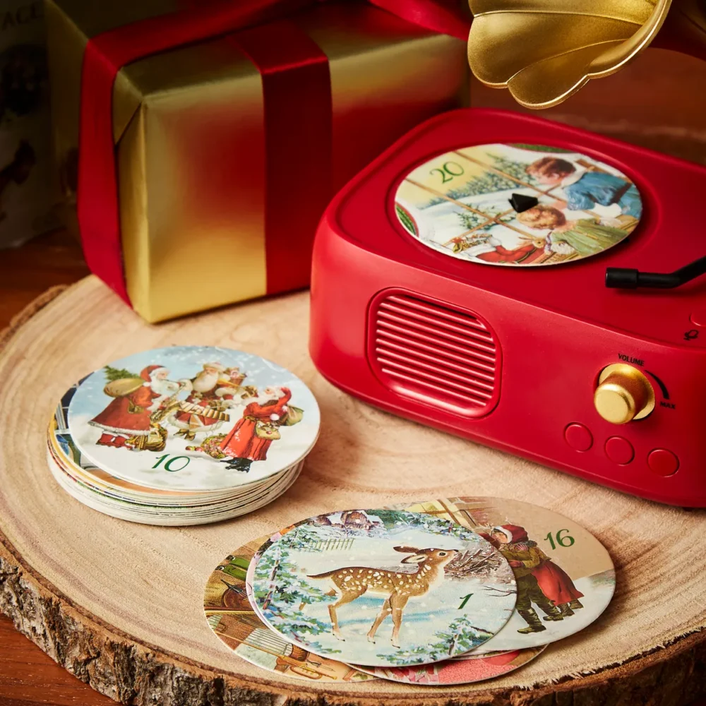 FORTNUM & MASON Retro Recordable Musical Advent Gramophone - Image 3