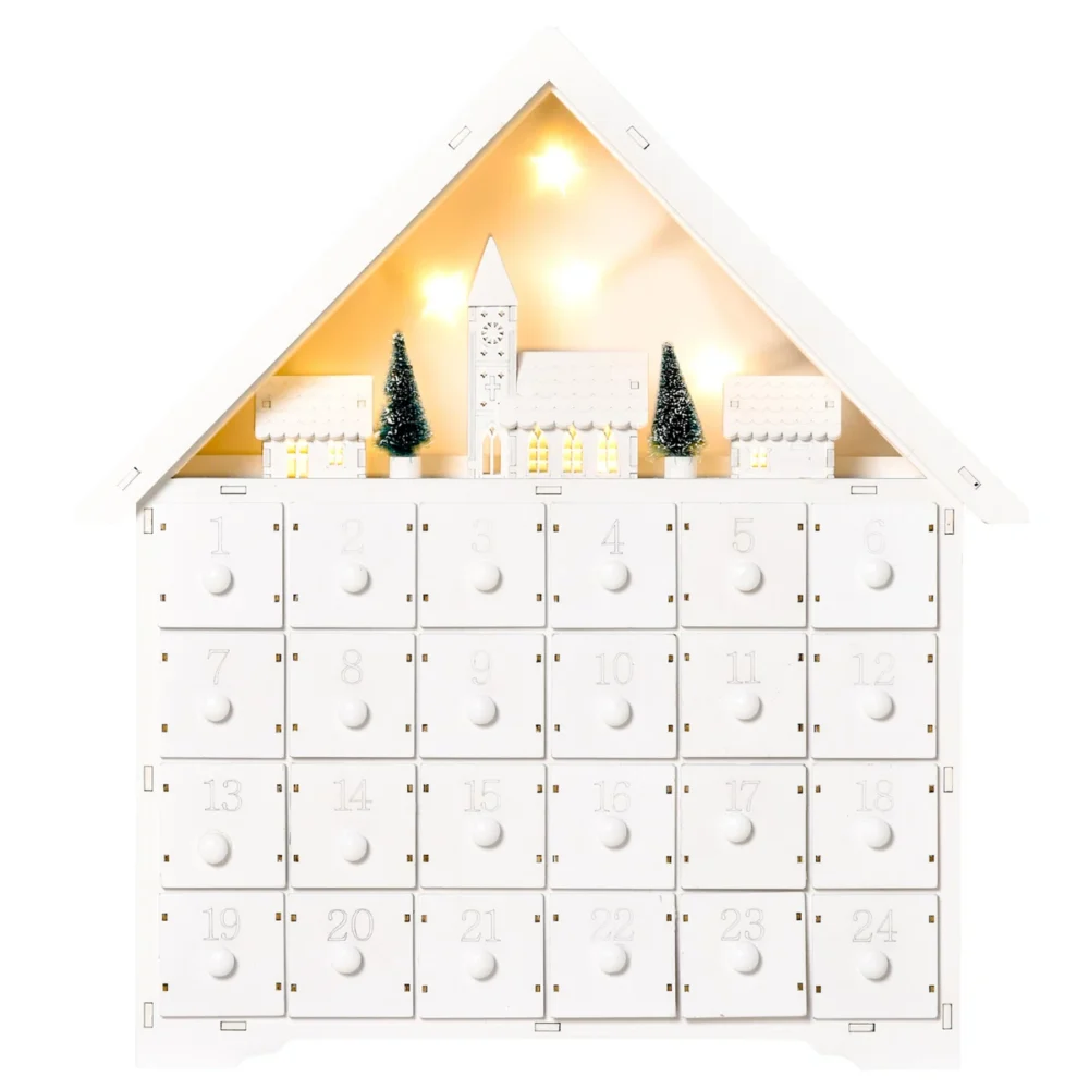 Wooden Light Up Advent Calendar By The Seasonal Aisle - Image 8