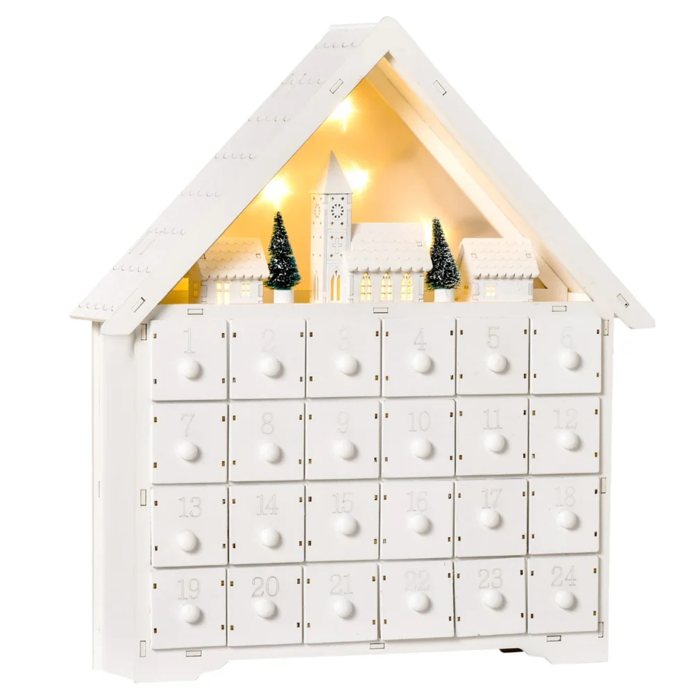 Wooden Light Up Advent Calendar By The Seasonal Aisle - Image 9
