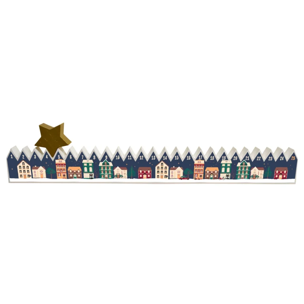 Sky Christmas Street 3D Wood Advent Calendar By Global Designs Fenton Ltd