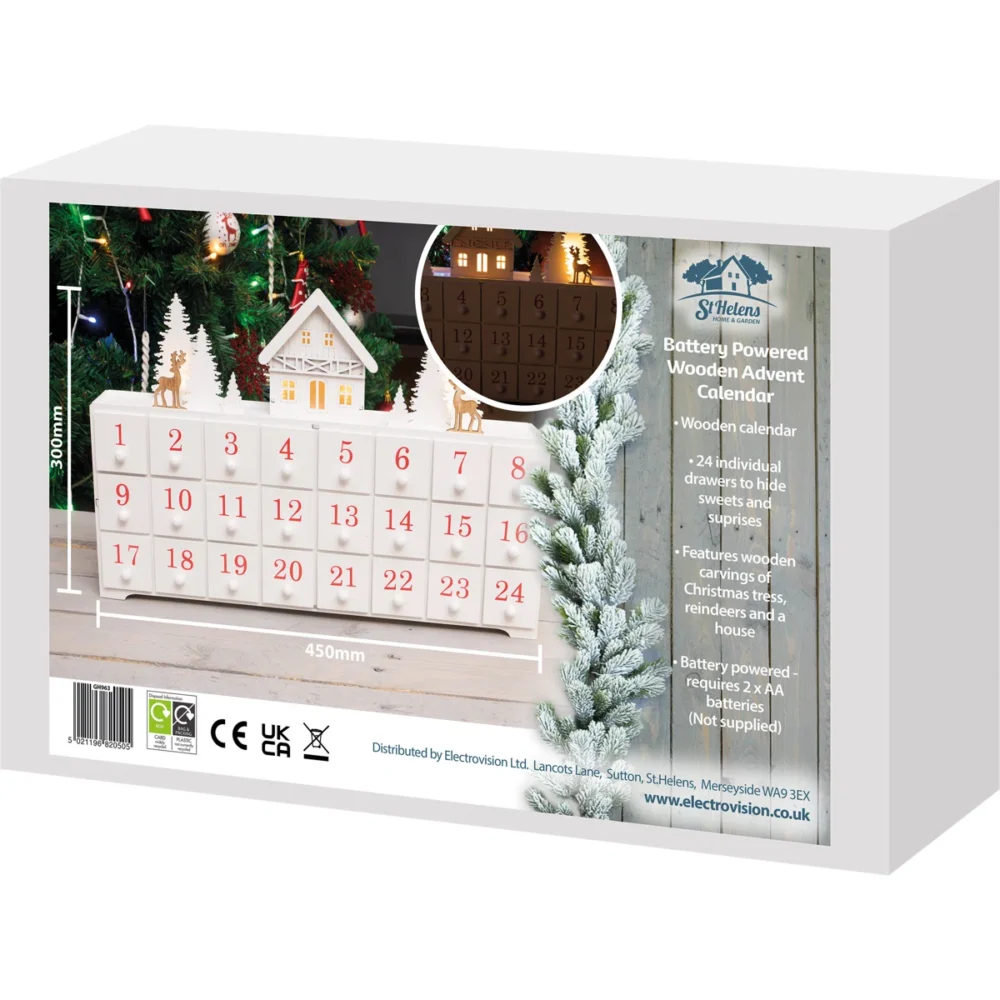 Wooden Advent Calendar By St. Helens Home & Garden - Image 2