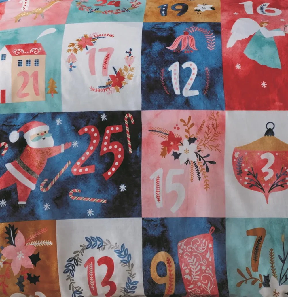HomeSpace Direct Advent Calendar Reversible Duvet Cover Set - Image 3